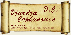 Đurđa Čapkunović vizit kartica